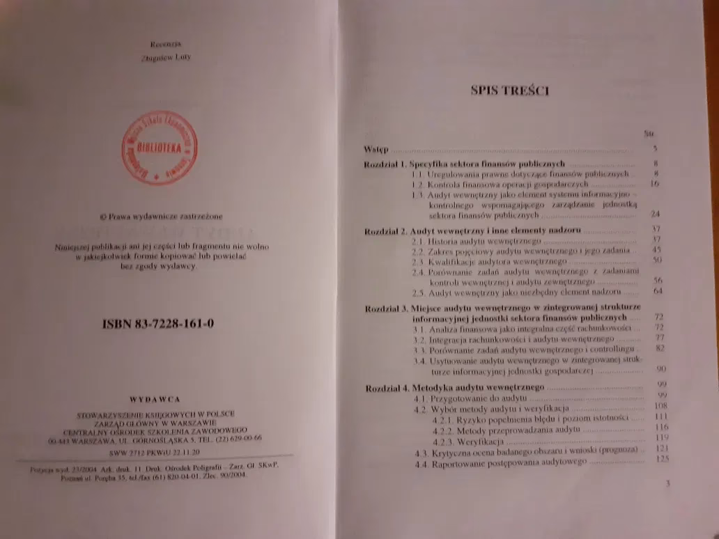 Kto jest szefem agencji audytu wewnętrznego?