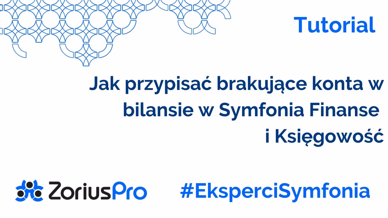 Jak podpiąć konto do bilansu Symfonia?
