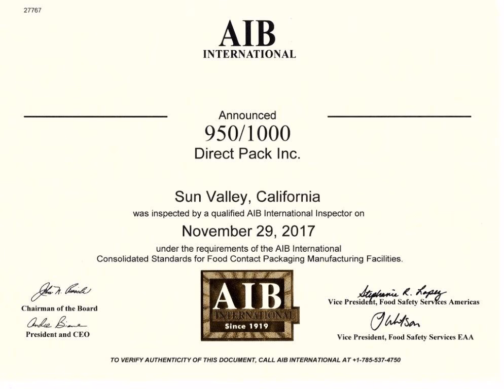 What does AIB stand for in food safety?