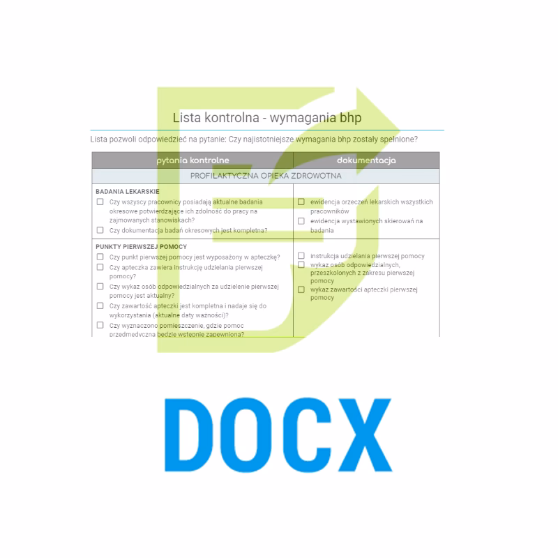 Co sprawdza kontrola BHP?