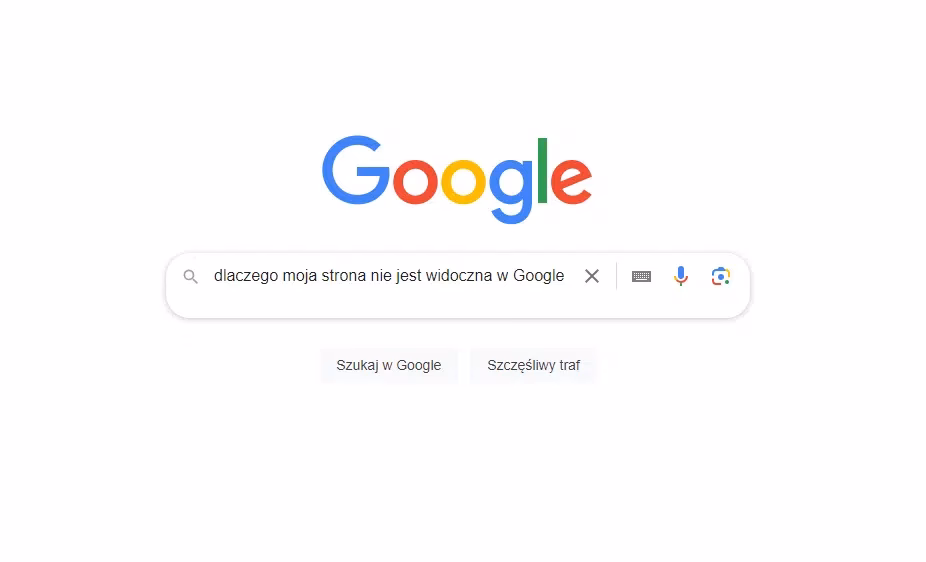 Dlaczego mojej strony nie ma w Google?