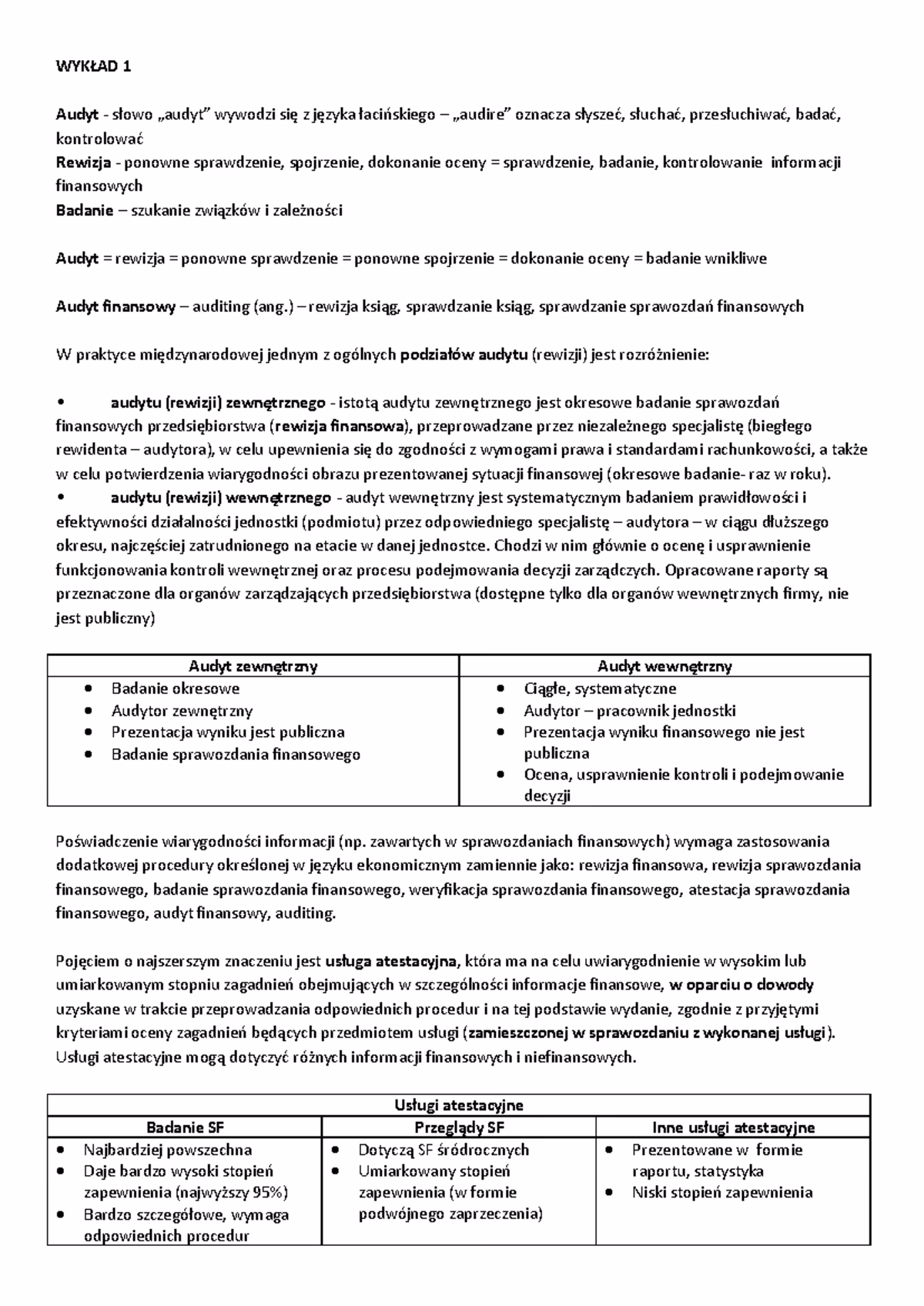 Co jest potrzebne do audytu finansowego?