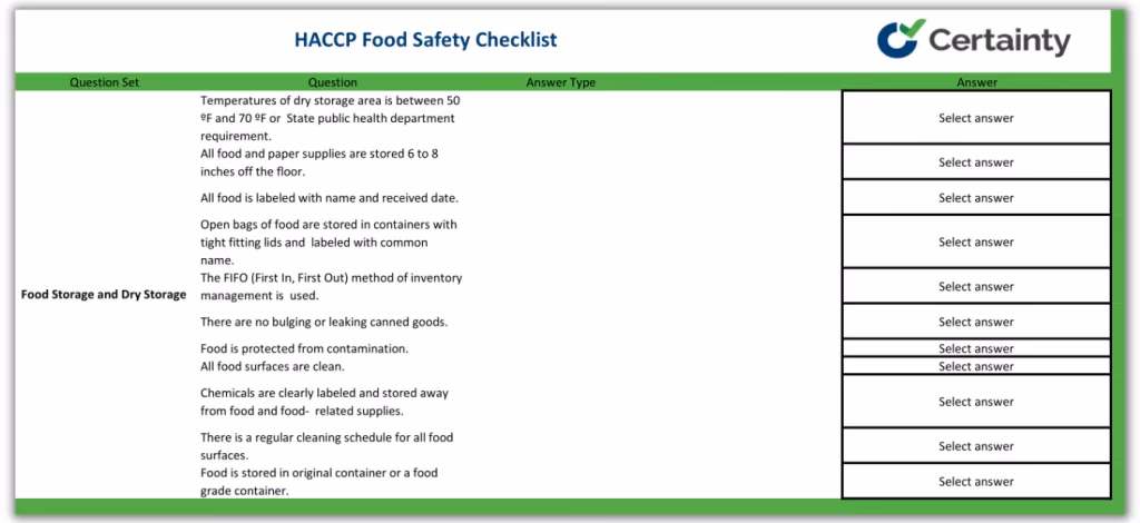 What are the 7 stages of HACCP?