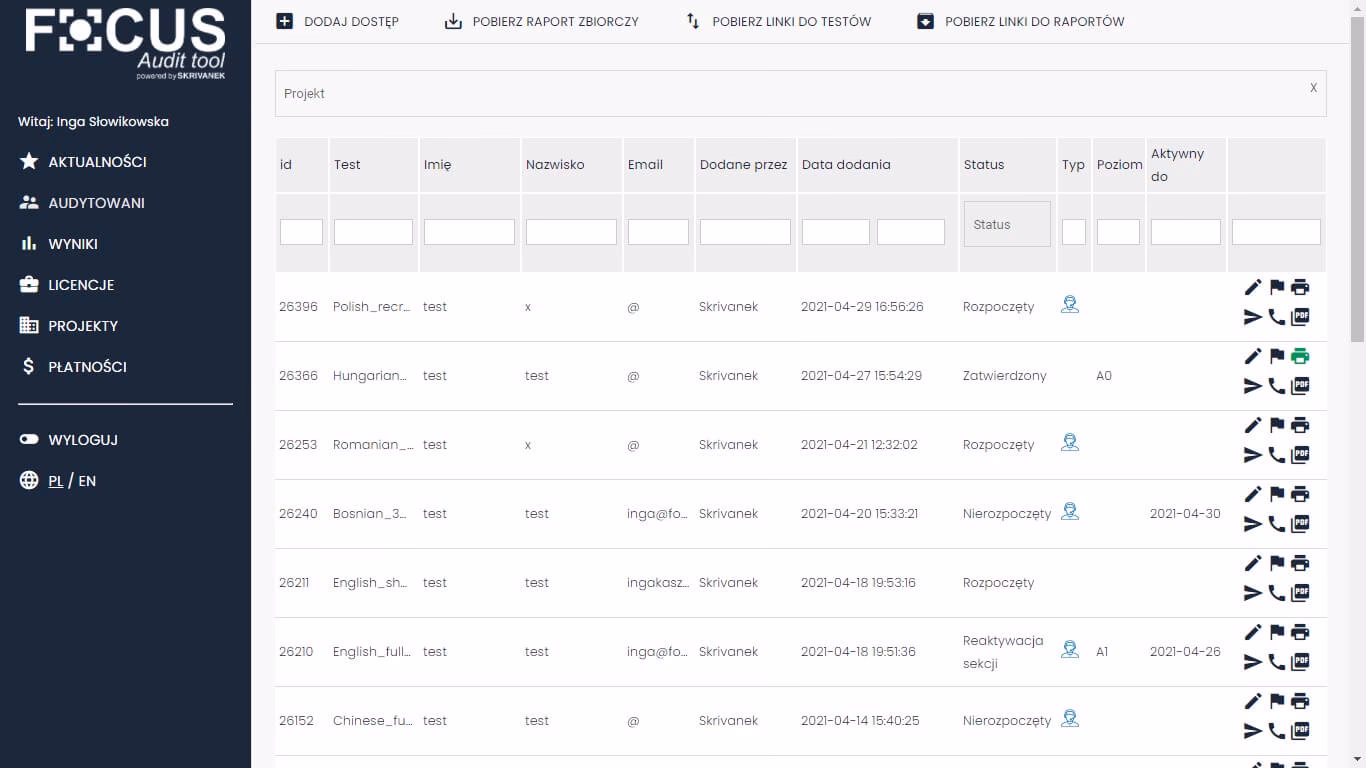 Co to jest test językowy?