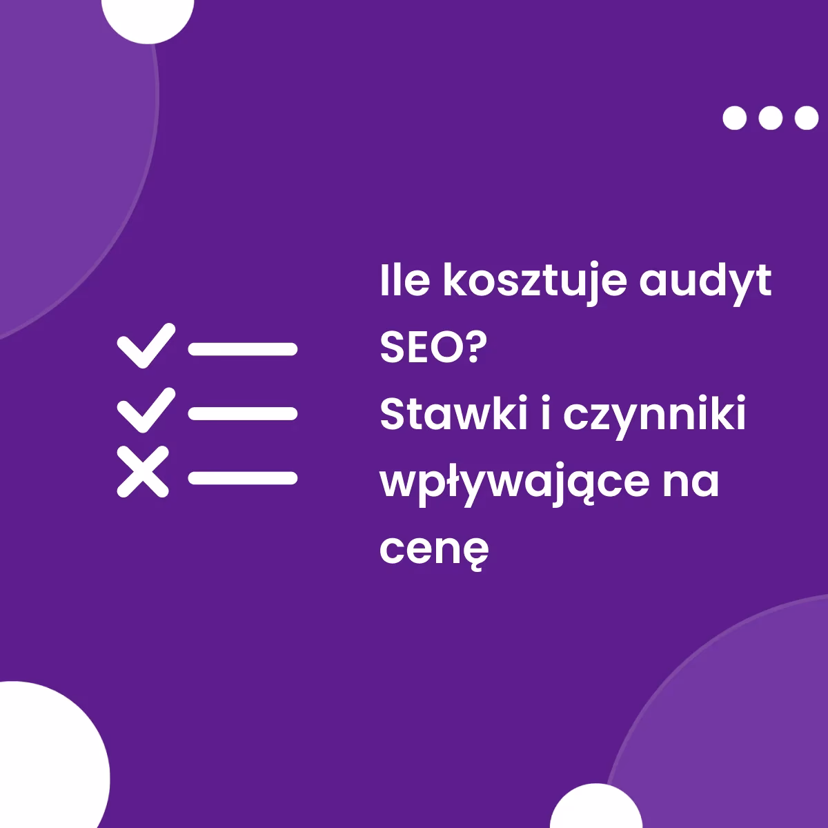 Ile kosztuje audyt strony?