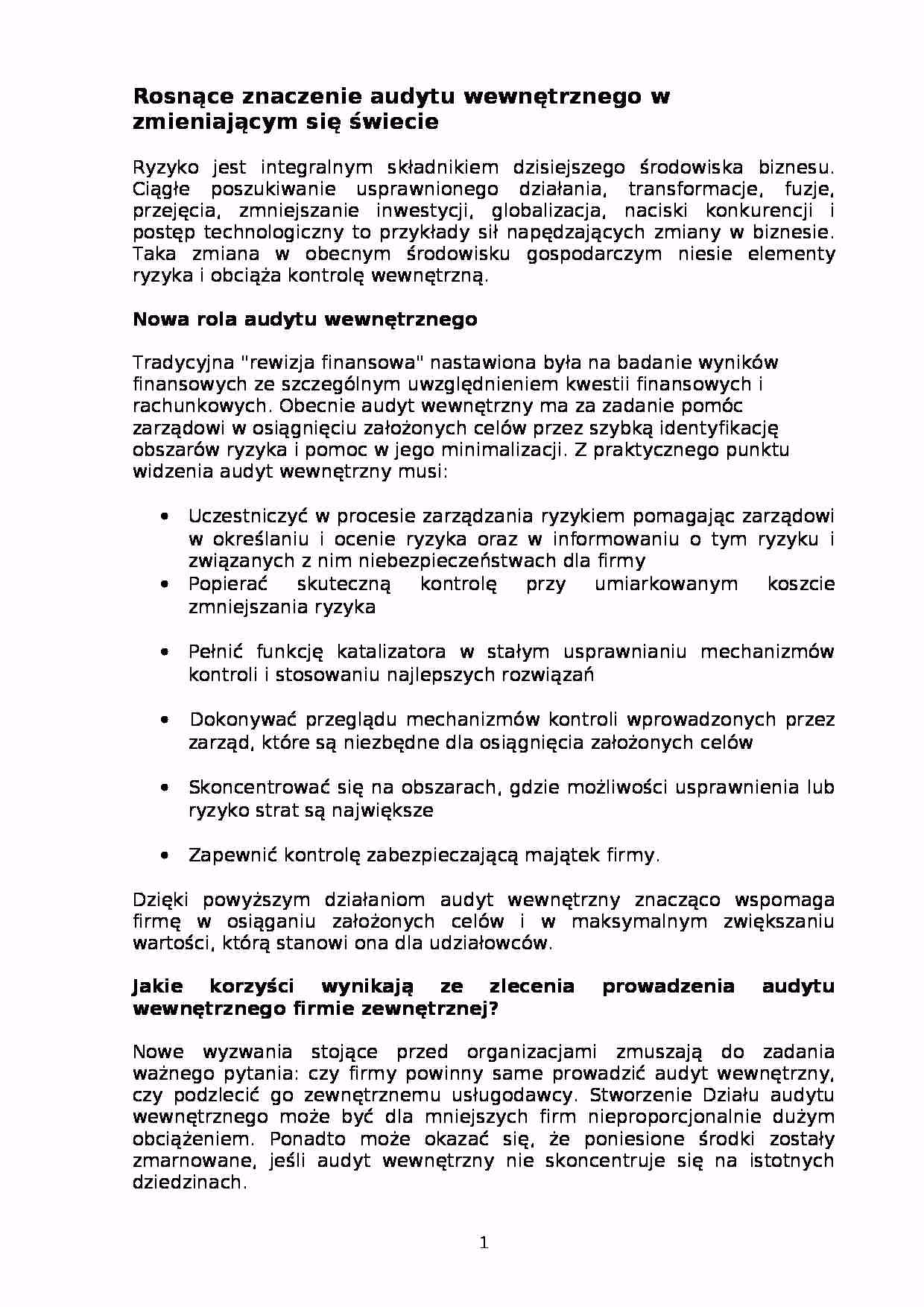 Jaka jest różnica pomiędzy rachunkowością finansową a audytem wewnętrznym?