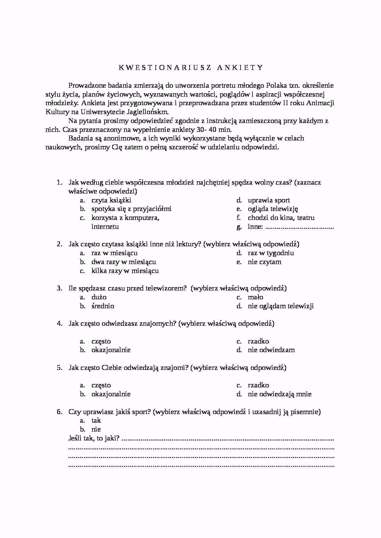 Jakie są metody badawcze ankiety?