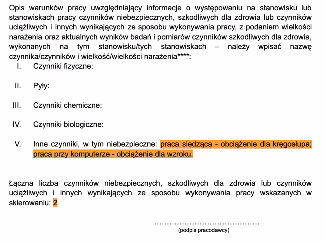 Jakie badania należy wykonać przed rozpoczęciem pracy?