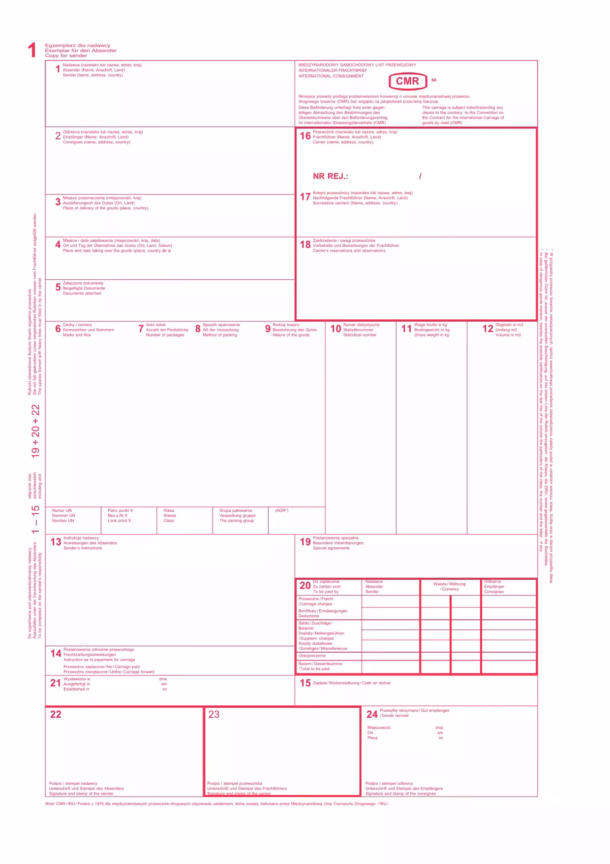 Kto może wystawić dokument CMR?