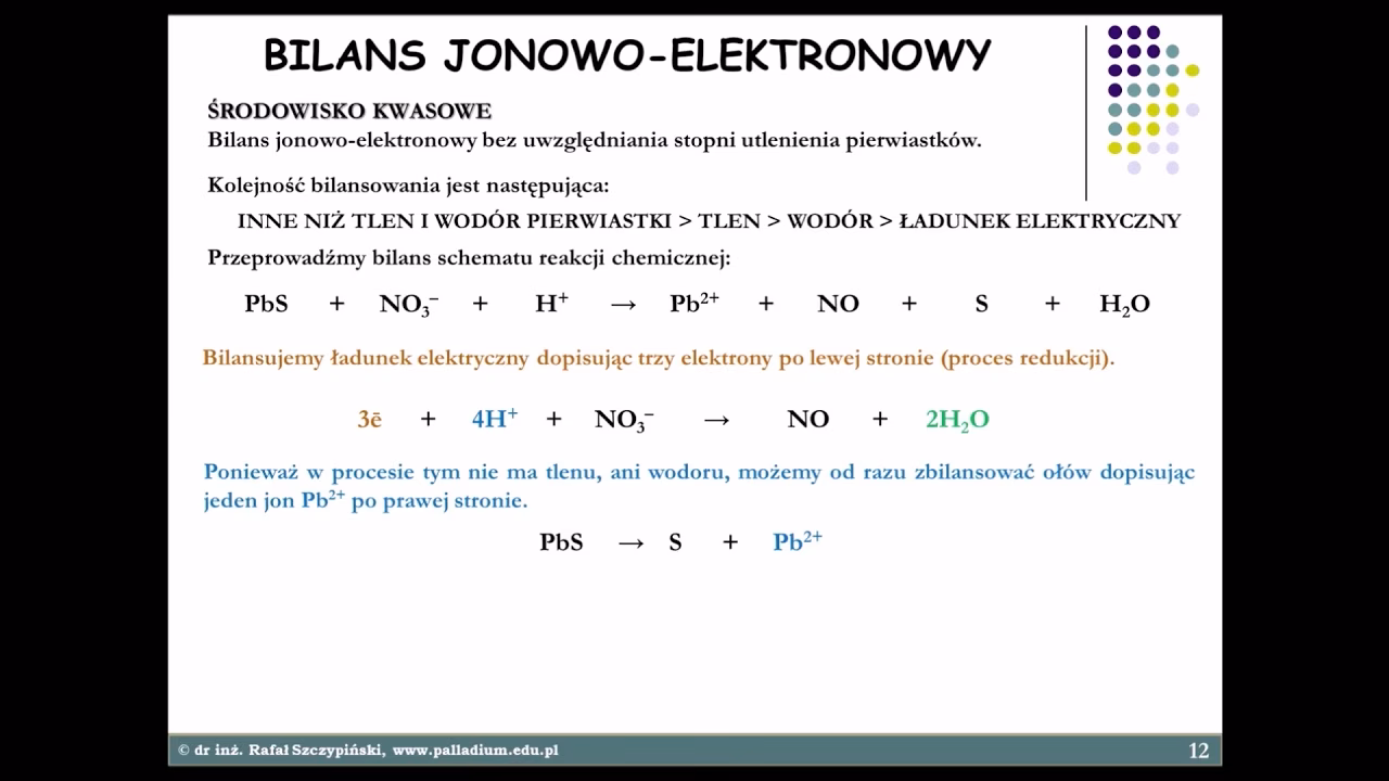 Jak uzgodnić reakcje redoks?