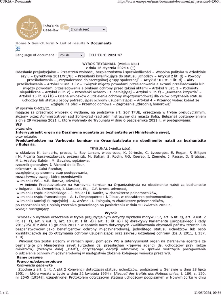 Jaka jest decyzja eCuria?