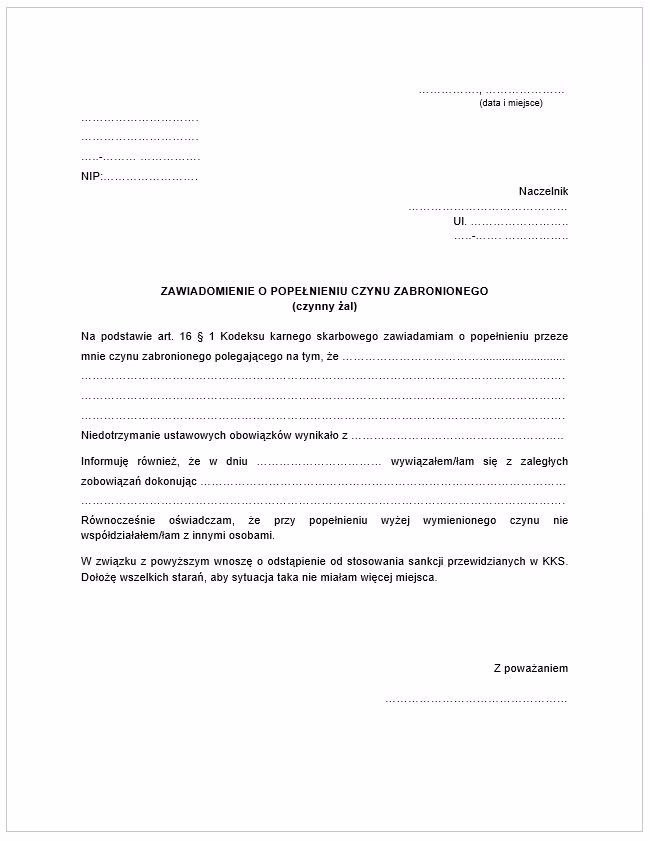 Do kogo wysłać czynny żal?