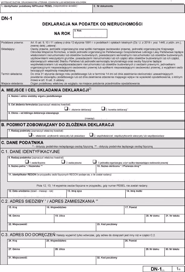 Jak wylicza się podatek od nieruchomości?