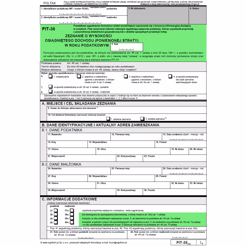 Jak zapłacić zaległy podatek PIT-36?