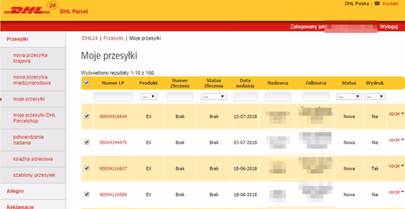 Jak mogę skontaktować się z firmą DHL?