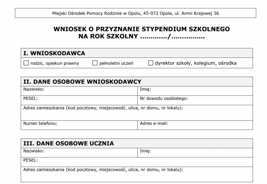 Jakie dokumenty są potrzebne do stypendium?