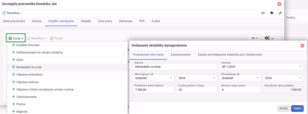 Czy ekwiwalent wpisujemy w świadectwo pracy?