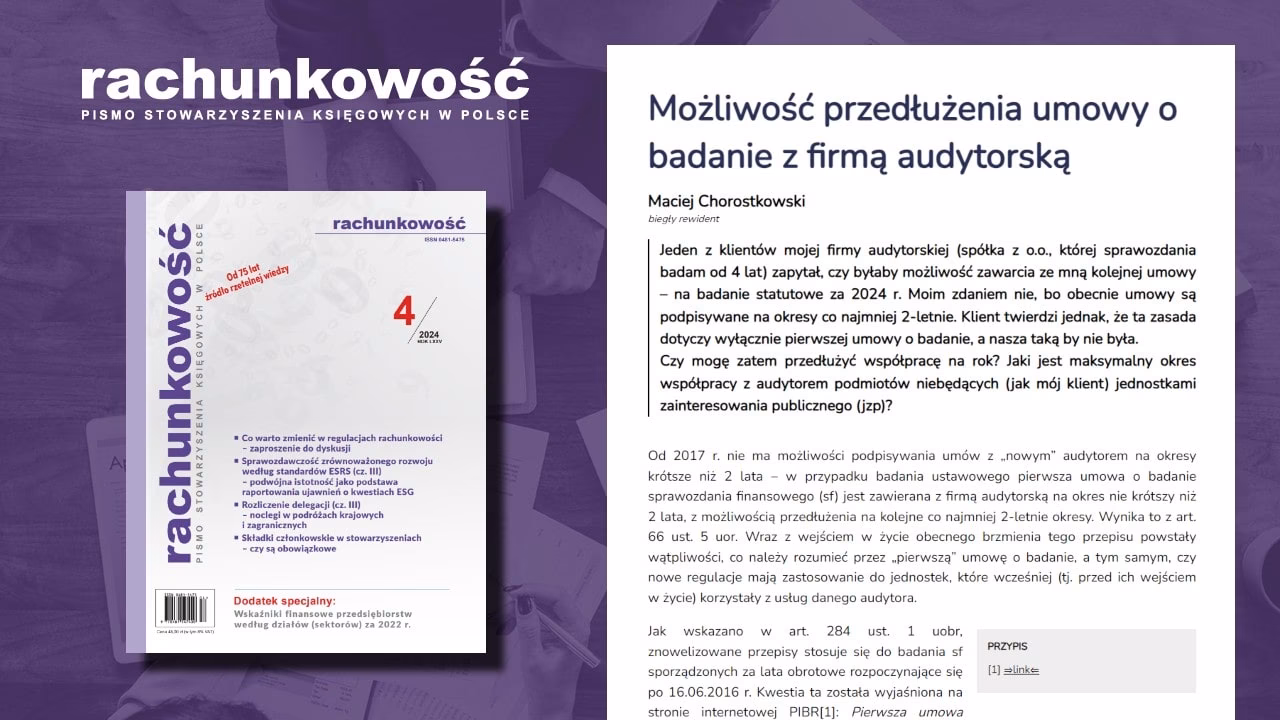 Kto podpisuje umowę na badanie z biegłym rewidentem?