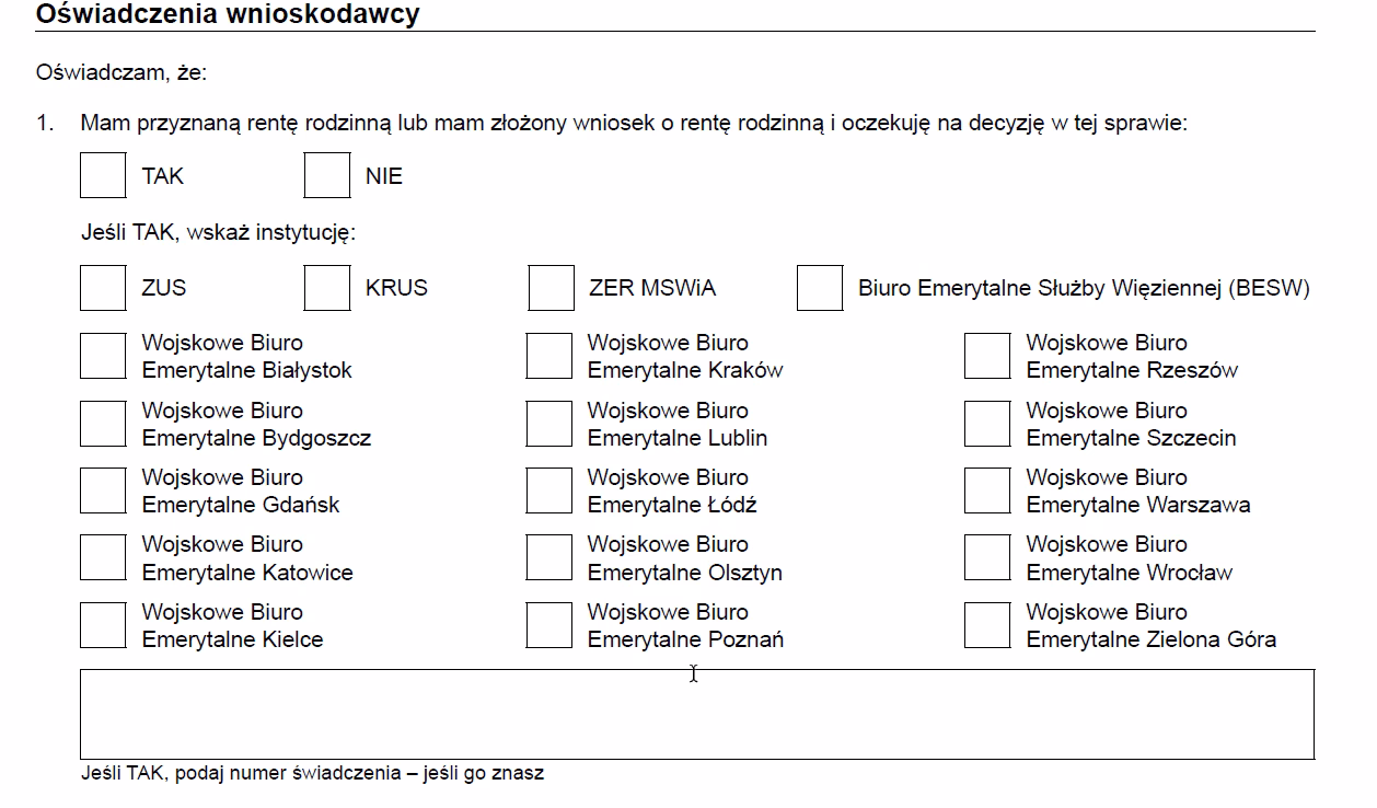 Czy wojskowe biuro emerytalne wypłaca dodatek pielęgnacyjny?
