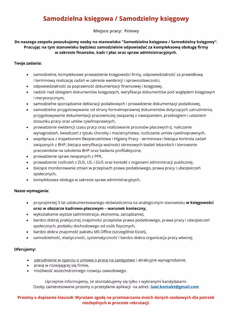 Kto jest wójtem gminy Pniewy?