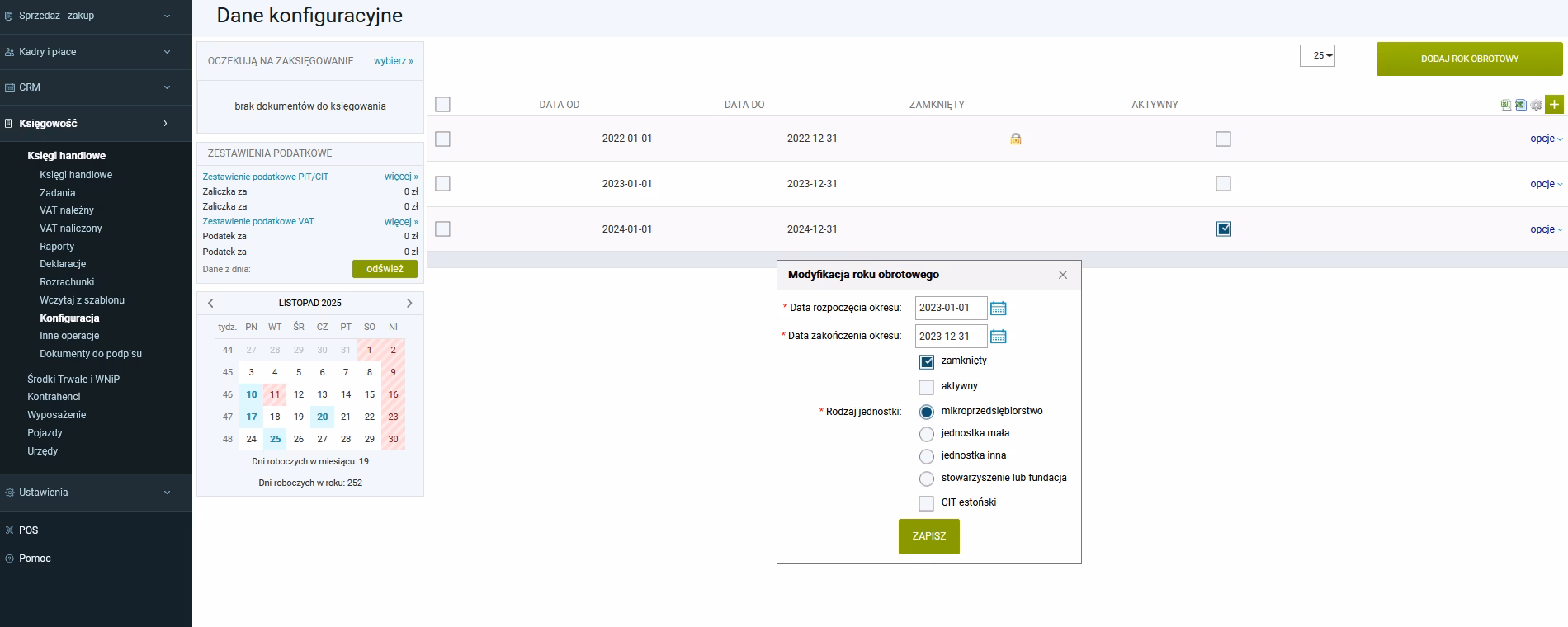 Jaki jest termin zamknięcia roku w księgowości?