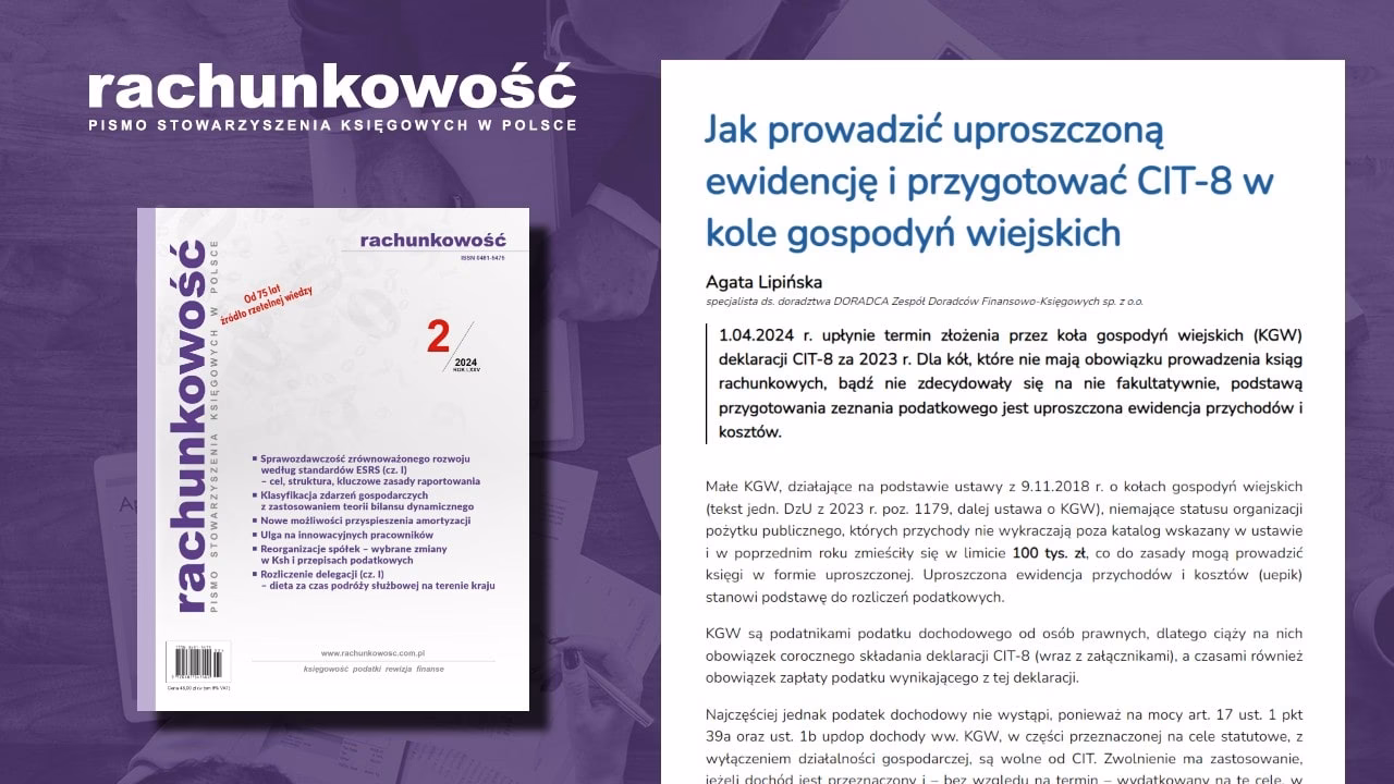 Czy koło gospodyń wiejskich musi składać sprawozdanie finansowe?