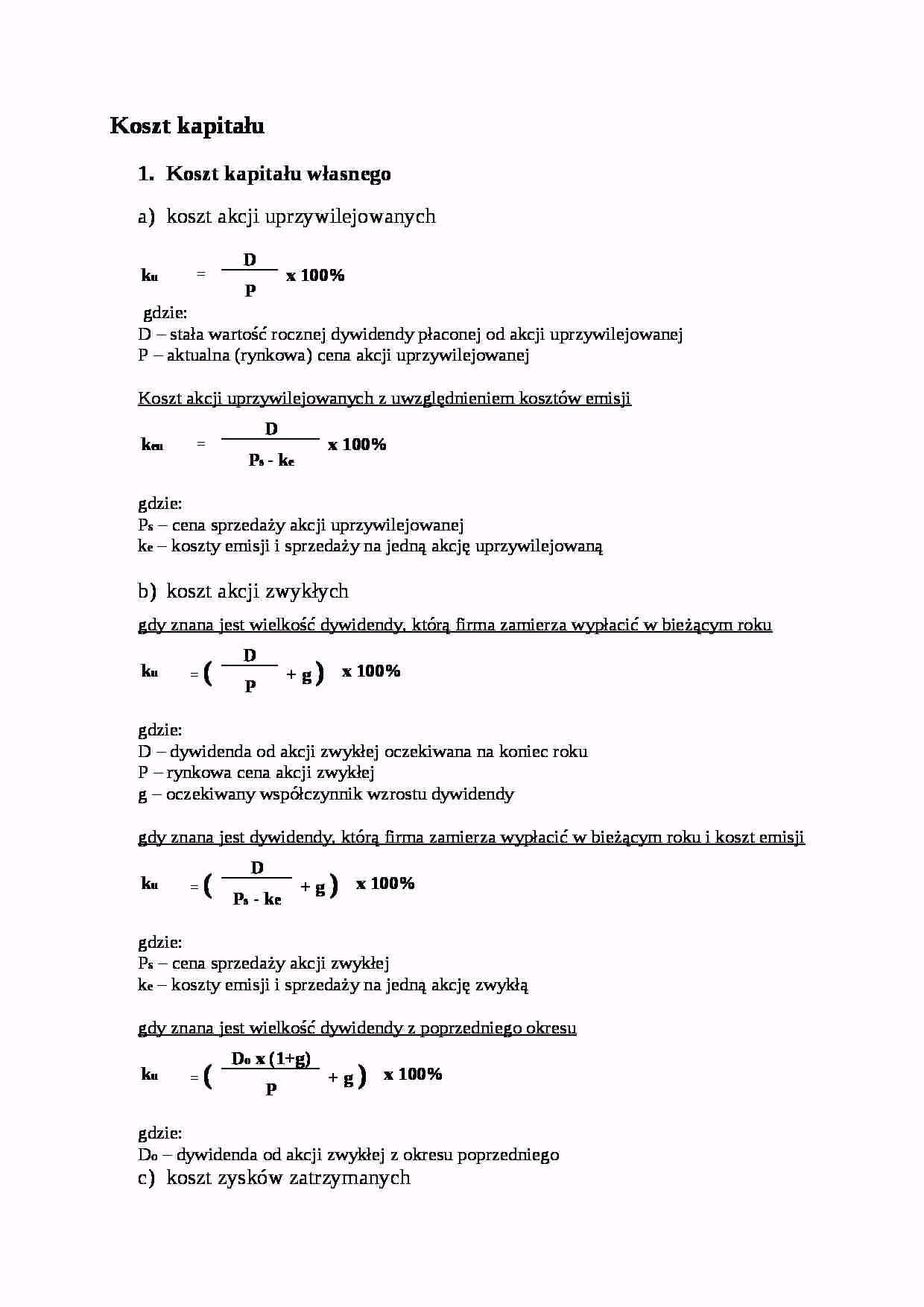 Jak oszacować koszt kapitału własnego?