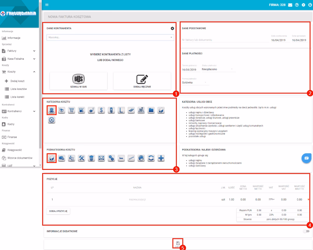 Co oznacza koszt fakturowy?