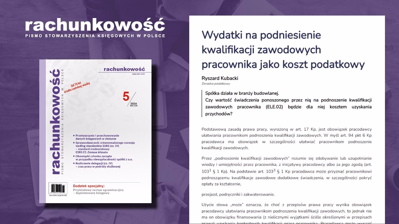 Czy podnoszenie kwalifikacji jest kosztem uzyskania przychodu?