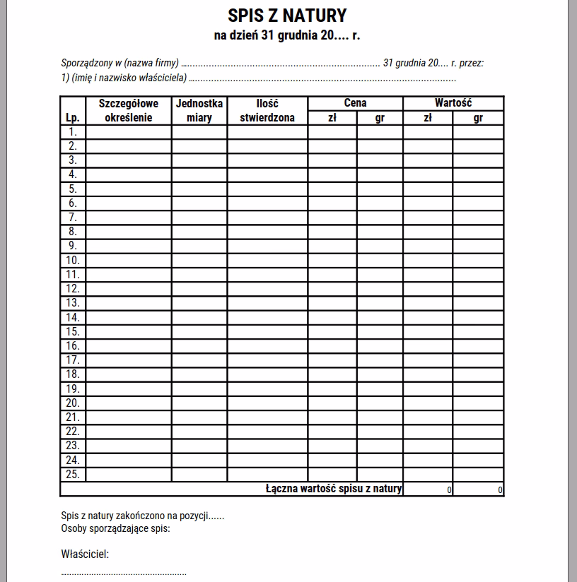 Jak sporządzić remanent w jednoosobowej działalności gospodarczej?