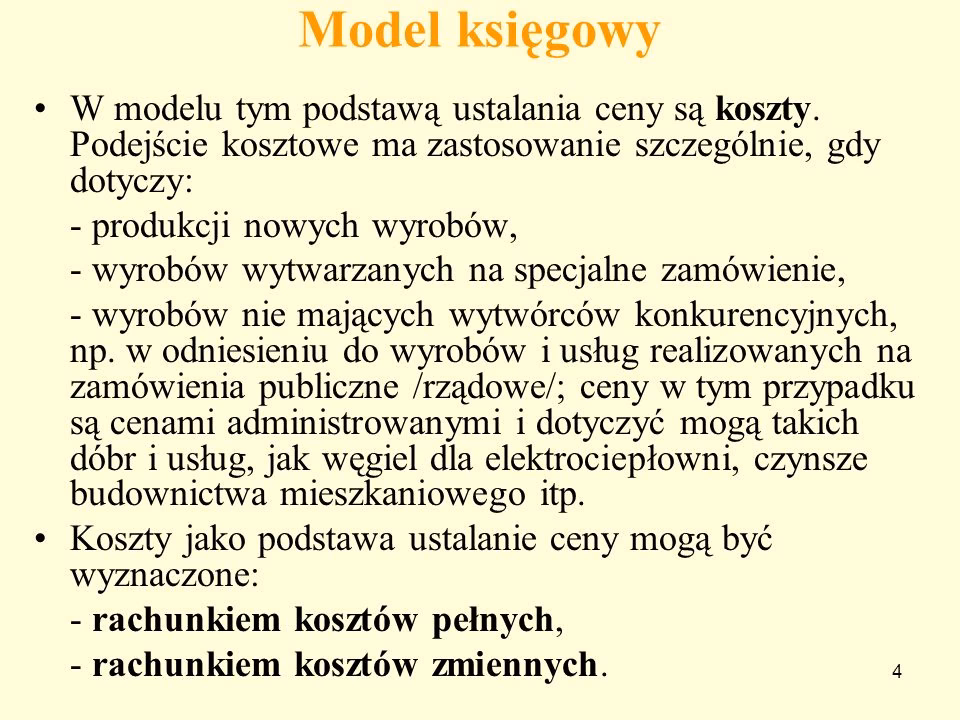 Jaki jest przykład ustalania cen kosztów?
