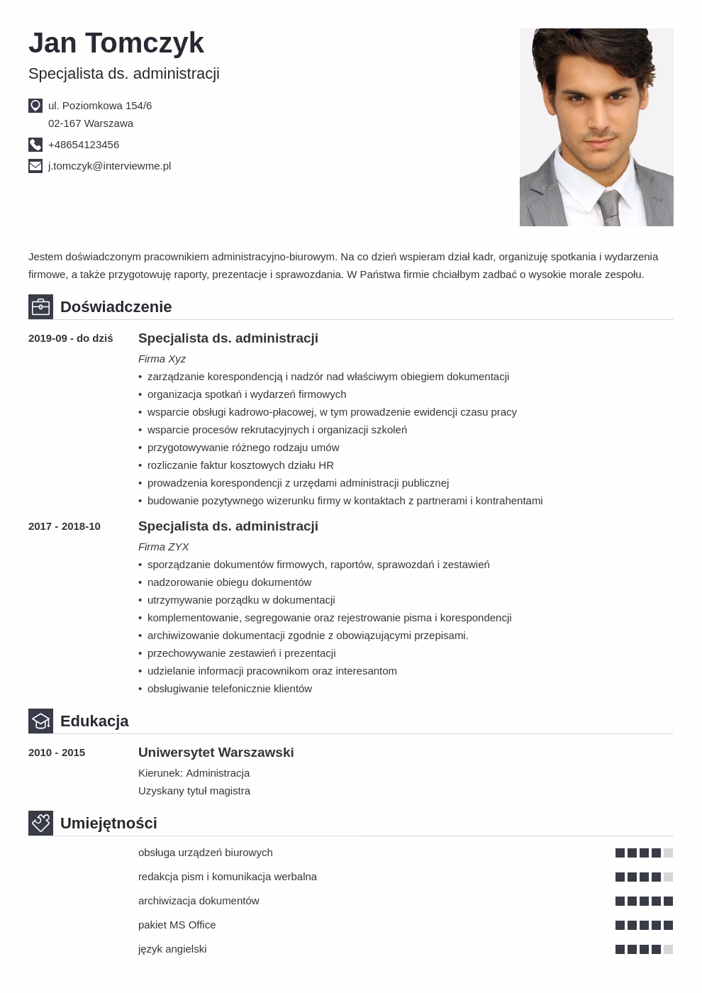 Co napisać w celu zawodowym?