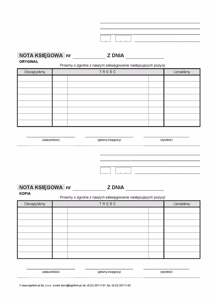 Jak wystawić notę księgową subiekt?