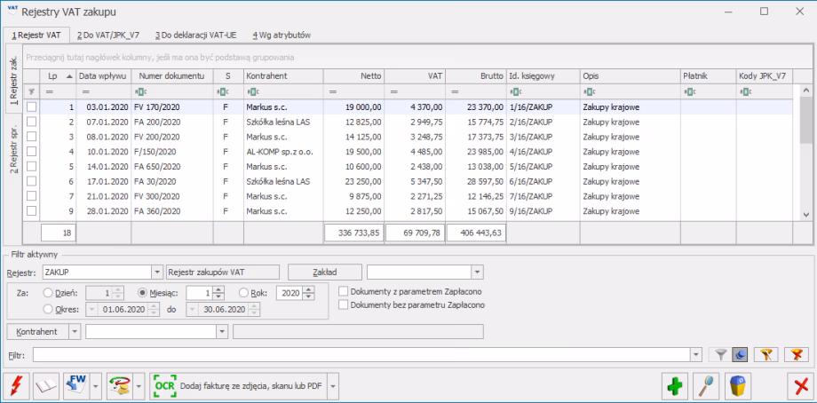Jak dodać rejestr w Optimie?
