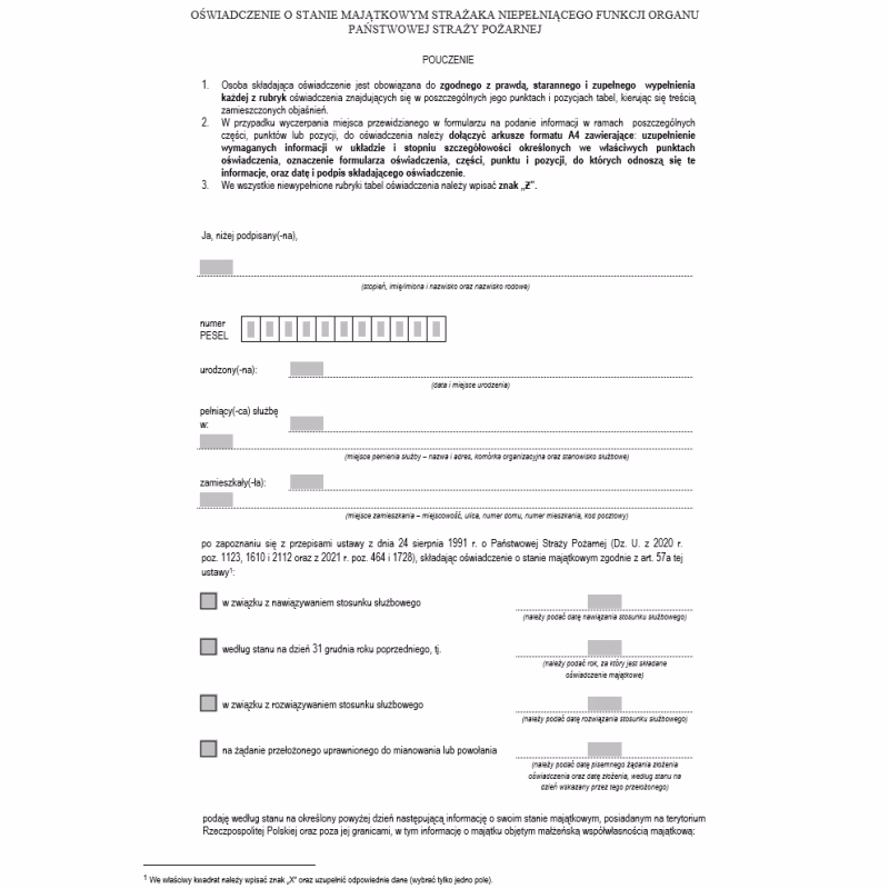 Kto ma obowiązek złożyć oświadczenie majątkowe?