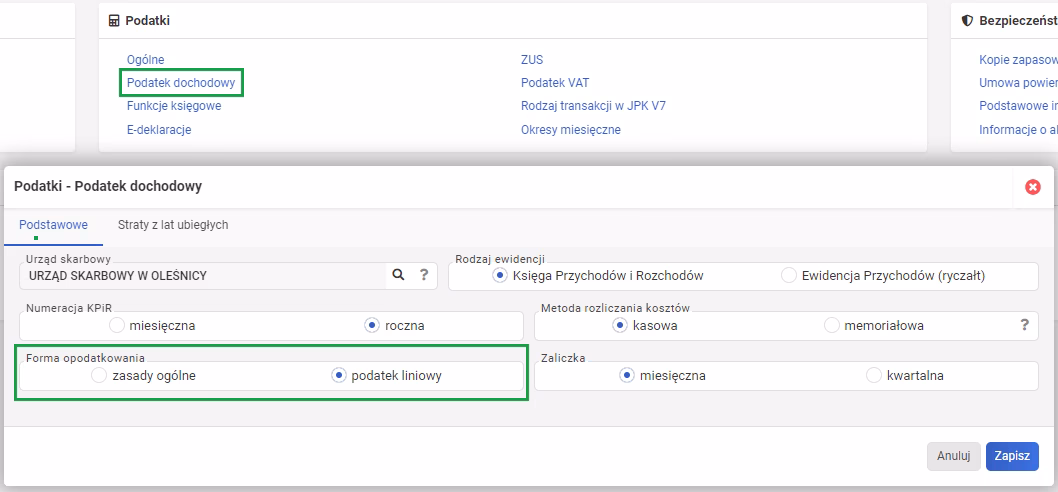 Jak księgować podatek liniowy?