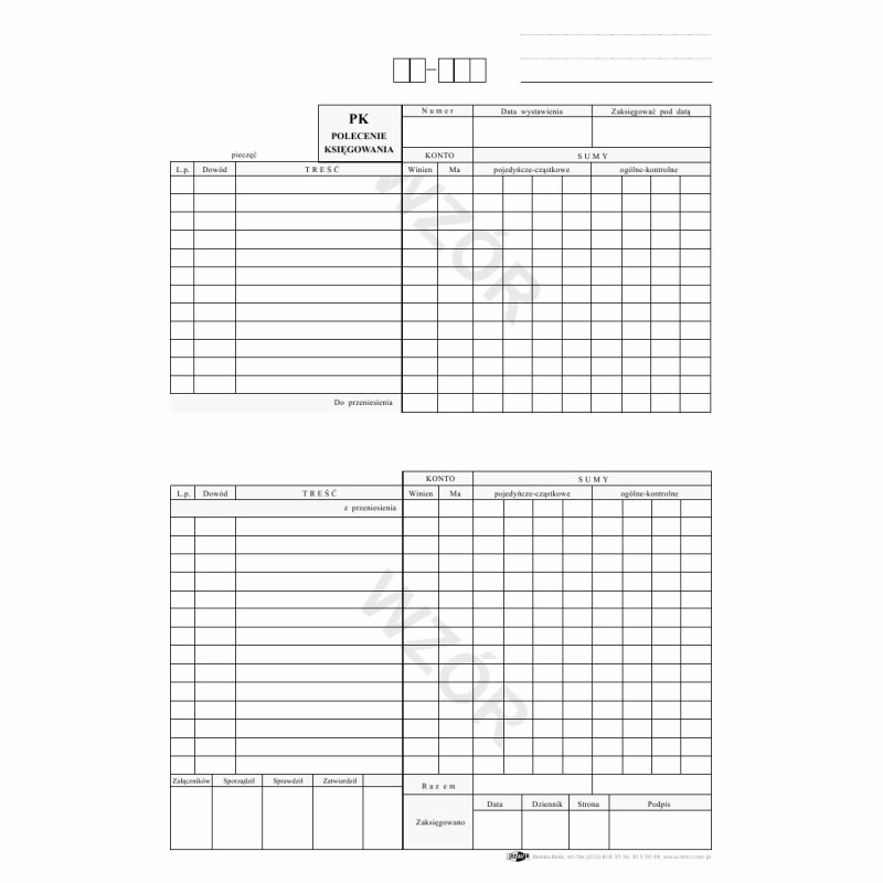 Czy polecenie księgowania trzeba drukować?