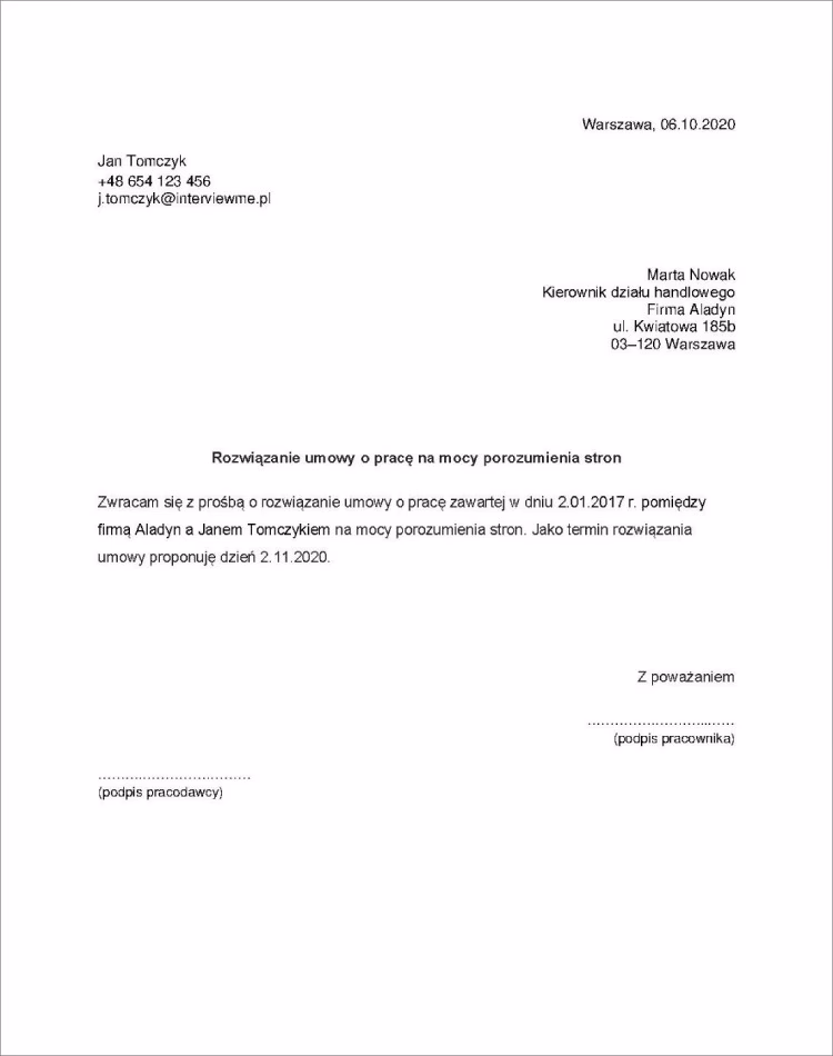 Jakie są 4 sposoby rozwiązania umowy o pracę?