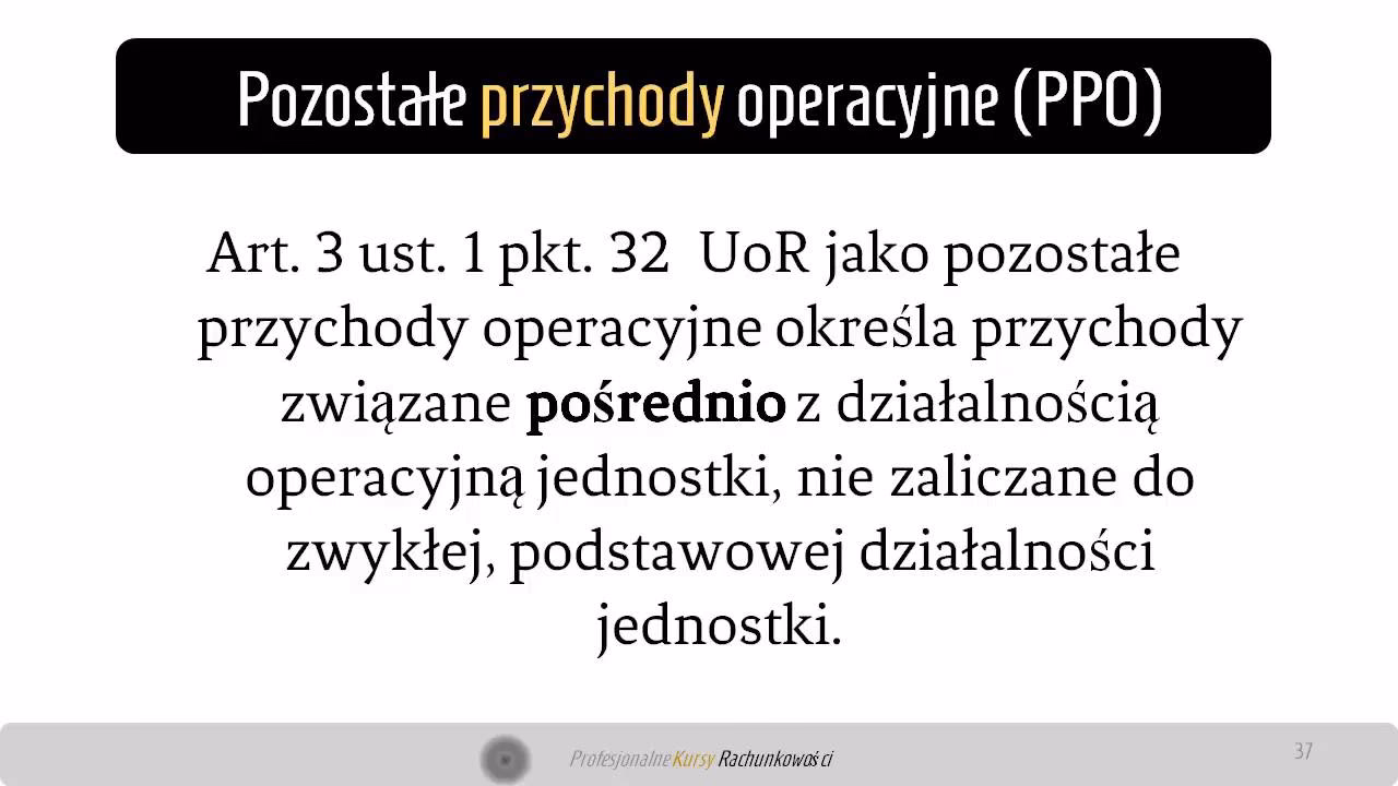 Co znajduje się w pozostałych przychodach operacyjnych?