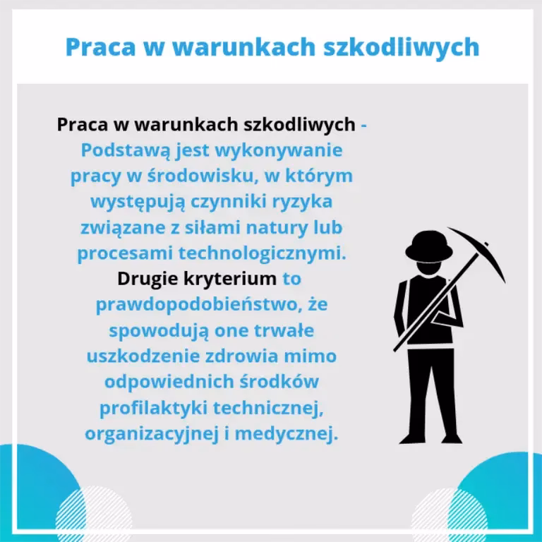 Jaka praca zalicza się do warunków szczególnych?