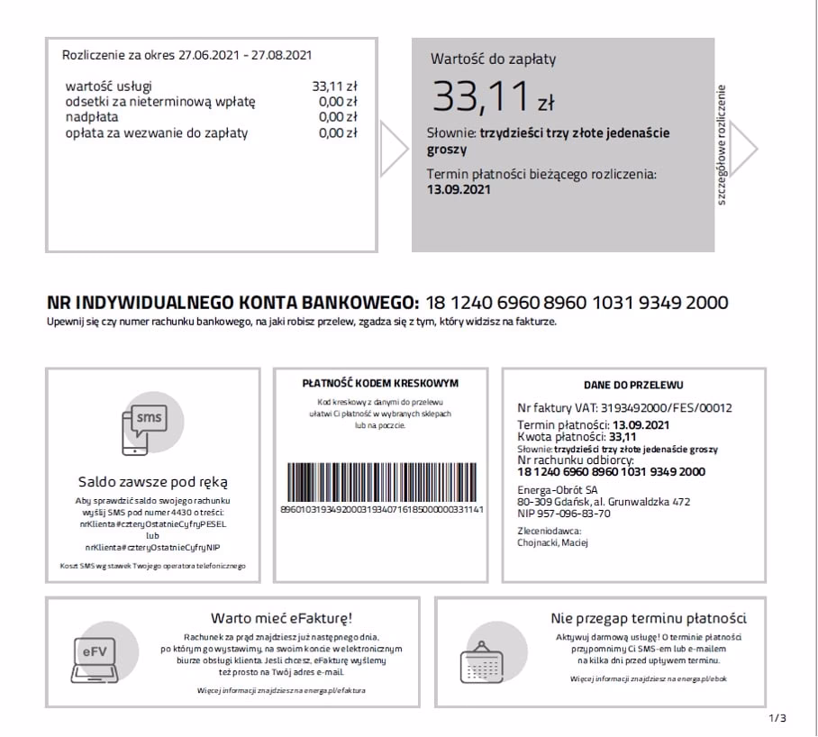 Jak zaksięgować rachunek za prąd?