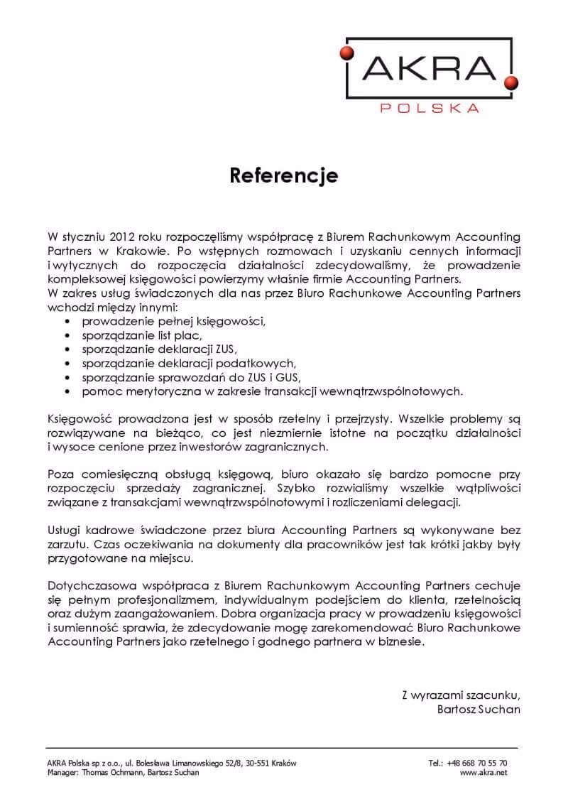 Co się pisze w referencjach?