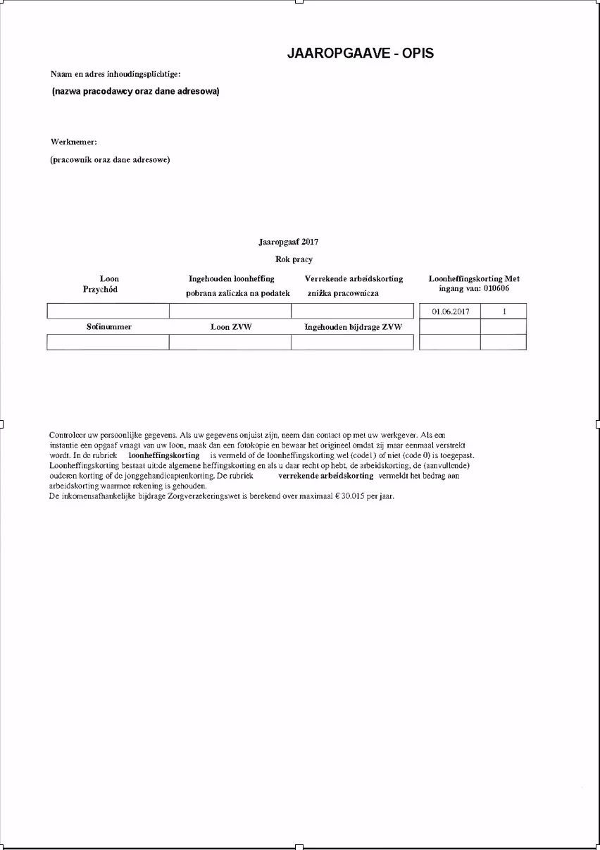 Jak rozliczyć Jaaropgaaf w Polsce?
