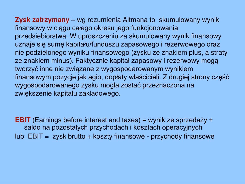 Jakie są zyski zatrzymane w bilansie?