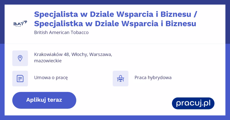 Kto jest szefem finansów w British American Tobacco?