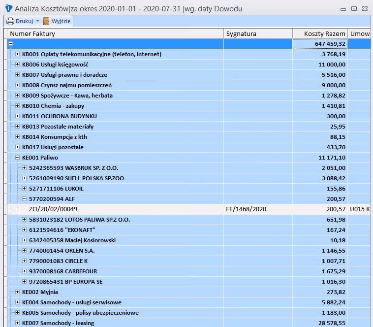 Gdzie księgujemy usługi telekomunikacyjne?
