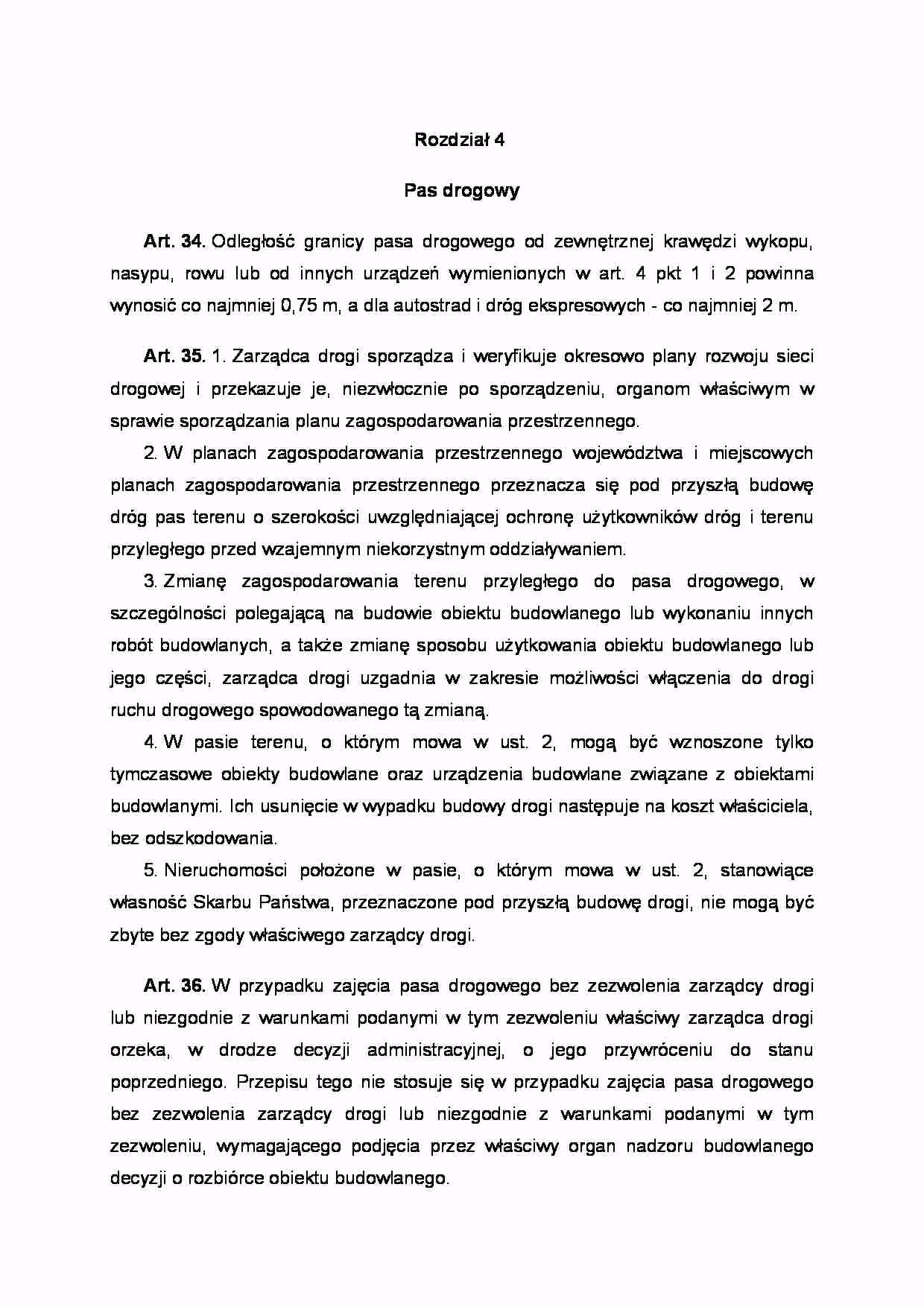 Co może znajdować się w pasie drogowym?