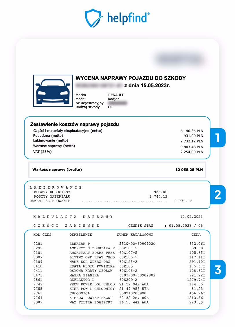 Ile czasu na naprawę szkody z AC?