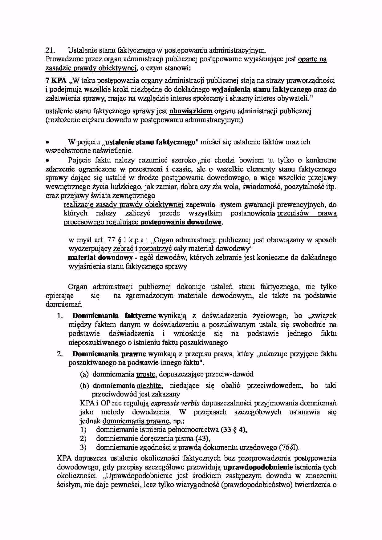 Co to jest ustalenie stanu faktycznego?