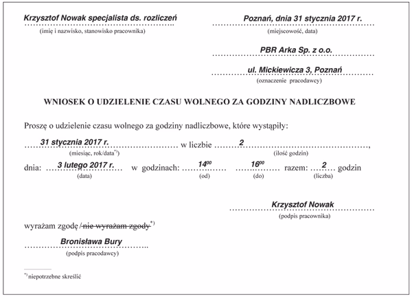 Czy pracodawca może narzucić termin odbioru dnia wolnego?